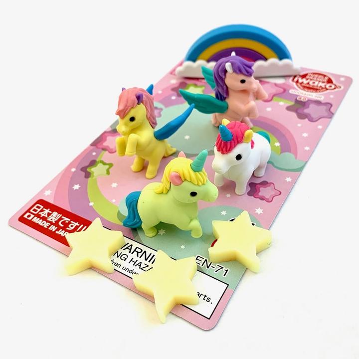 Unicorn and Pegasus Eraser Set