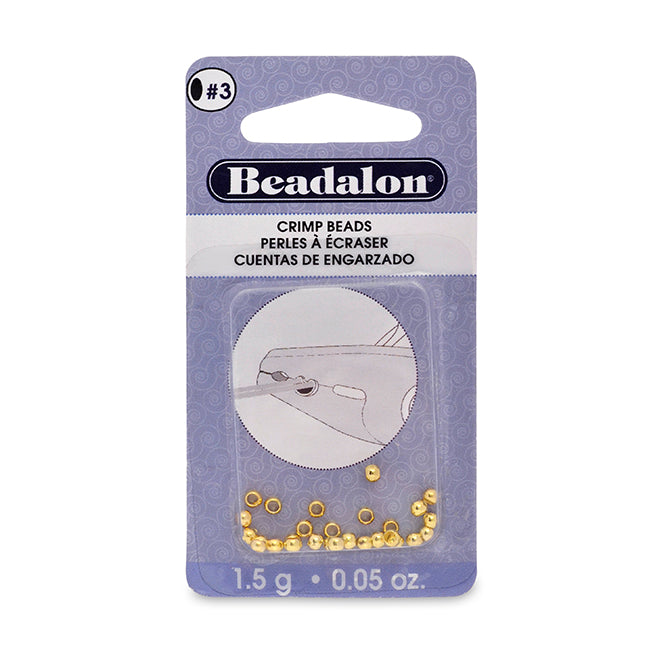 Gold Crimp Beads #3 - 0.05