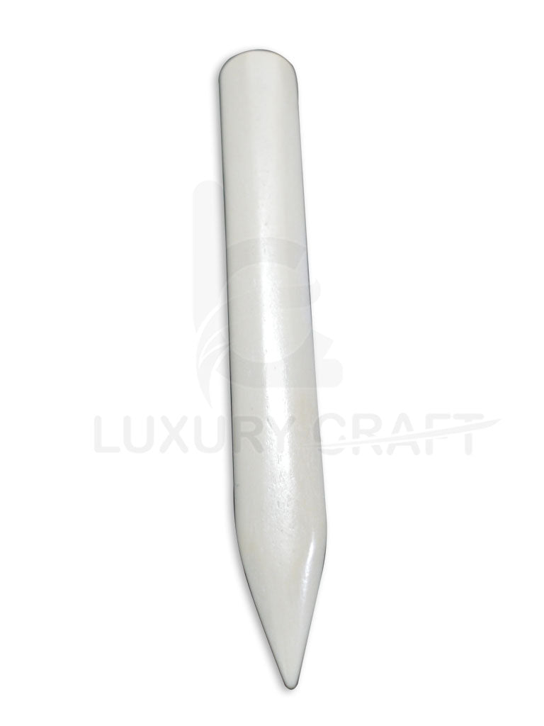 White bone folder tool for paper crafting, scoring, and creasing in multiple sizes from 4 to 7 inches