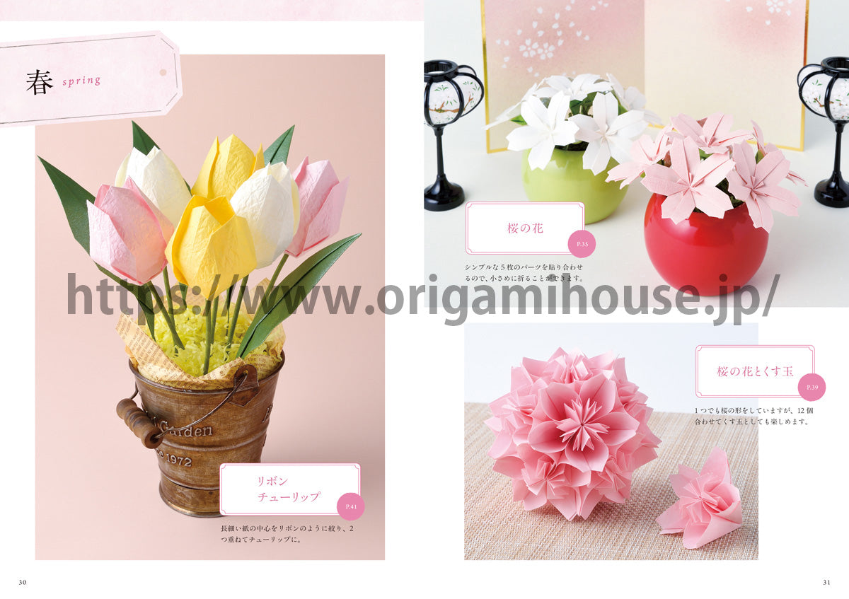 Origami Flowers of Four Seasons