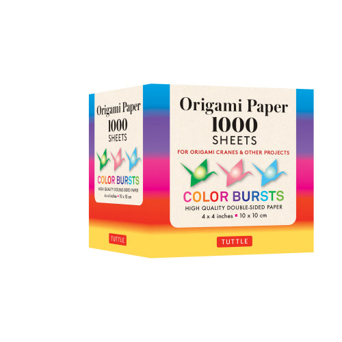 1000 sheets 4” Origami Paper Color Bursts