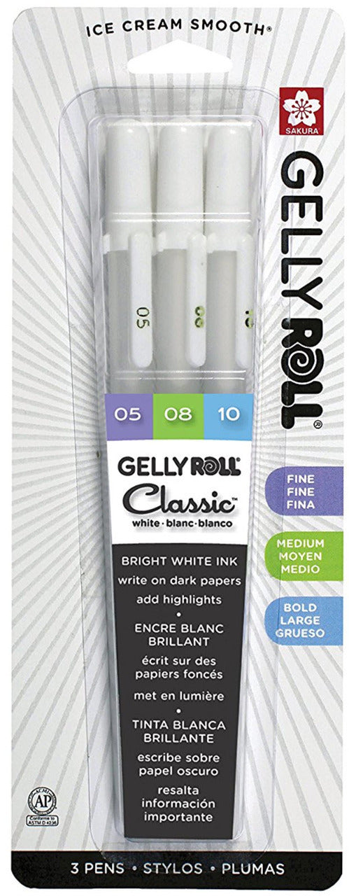 Gelly Roll Classic White 3 Pack