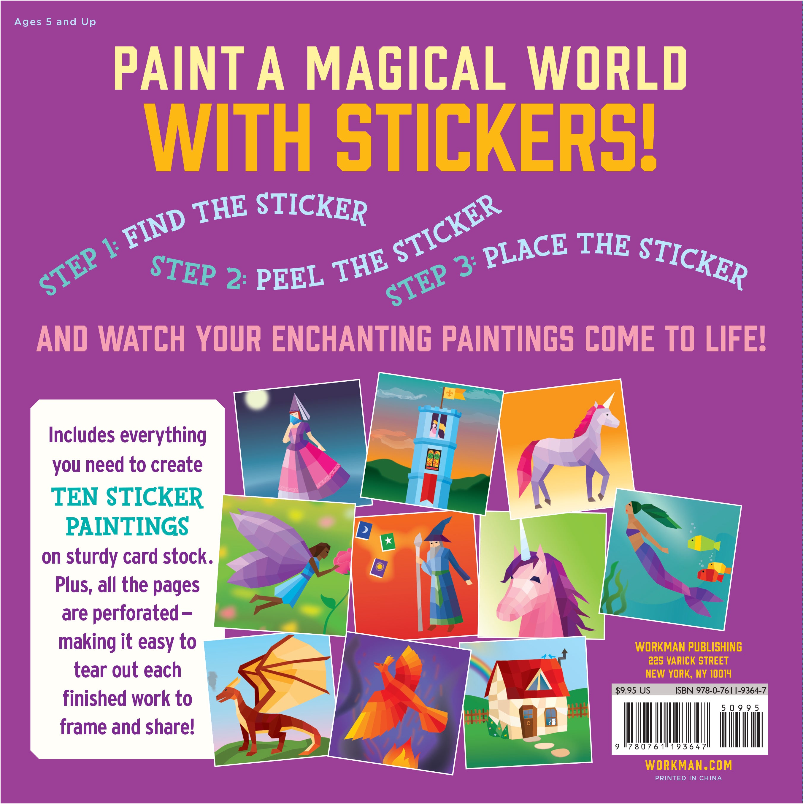 Paint By Sticker Kids - Unicorns & Magic