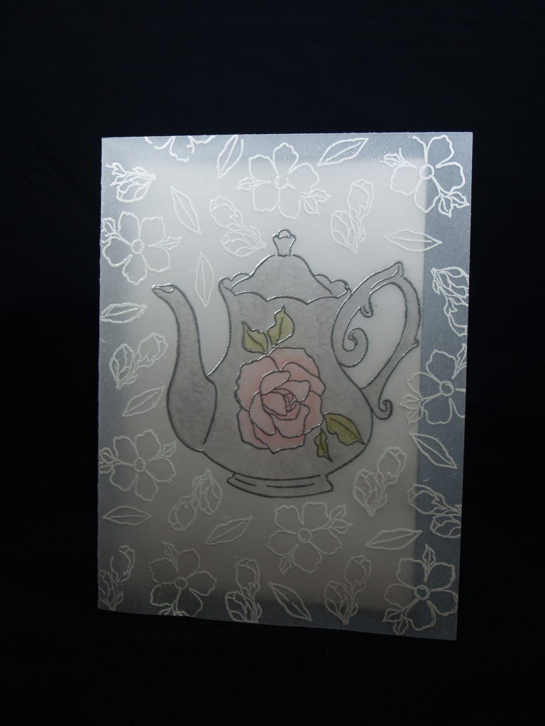 vellum card using Tea Together stamp set