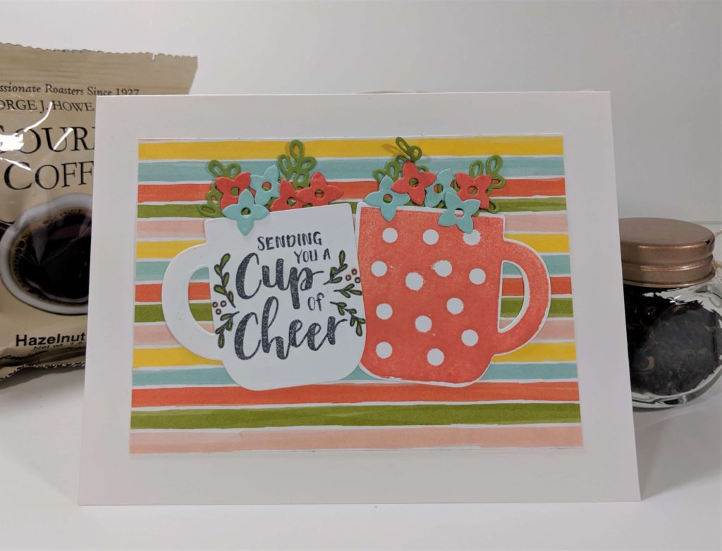 Handmade card with mugs